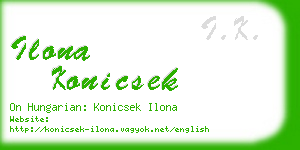 ilona konicsek business card